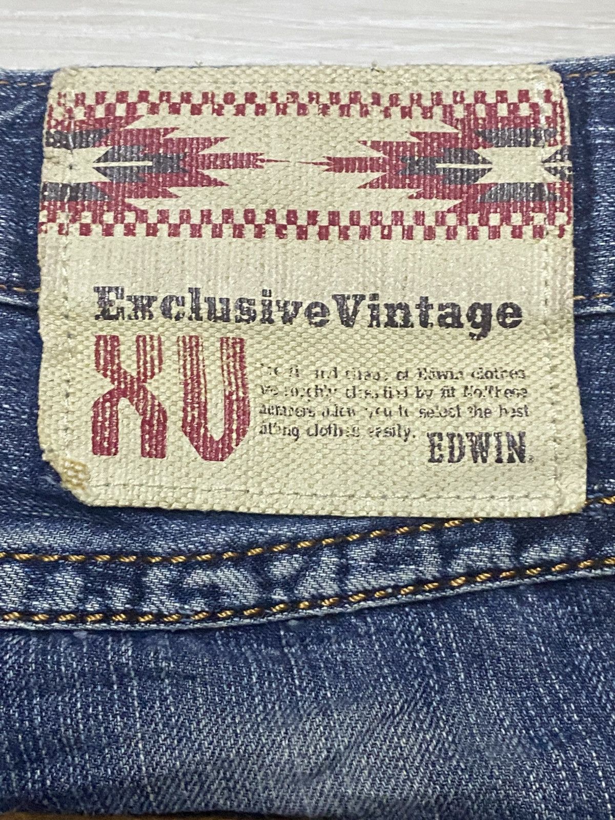 Edwin Vintage Edwin XV Fade Made Wash Distressed Baggy Jeans Size US 35 - 12 Thumbnail
