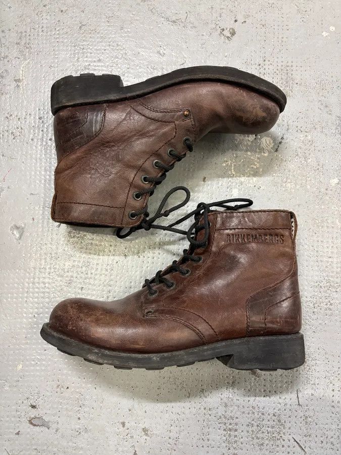 Dirk Bikkembergs 2000s Bikkembers Brown Eroded Leather Boots Size US 7 / EU 40 - 3 Thumbnail