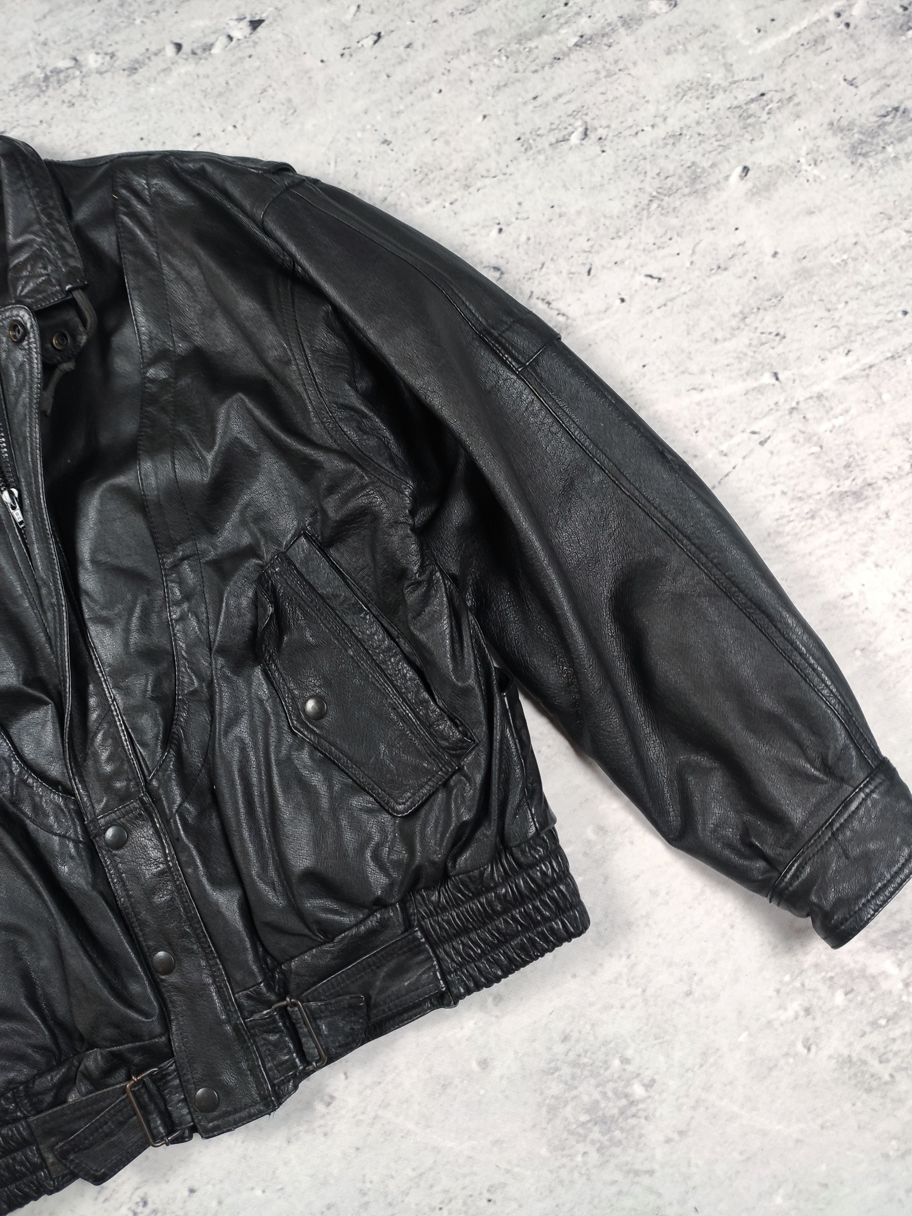 Vintage Vintage leather biker jacket bomber opium cyber boxy Size US M / EU 48-50 / 2 - 3 Thumbnail