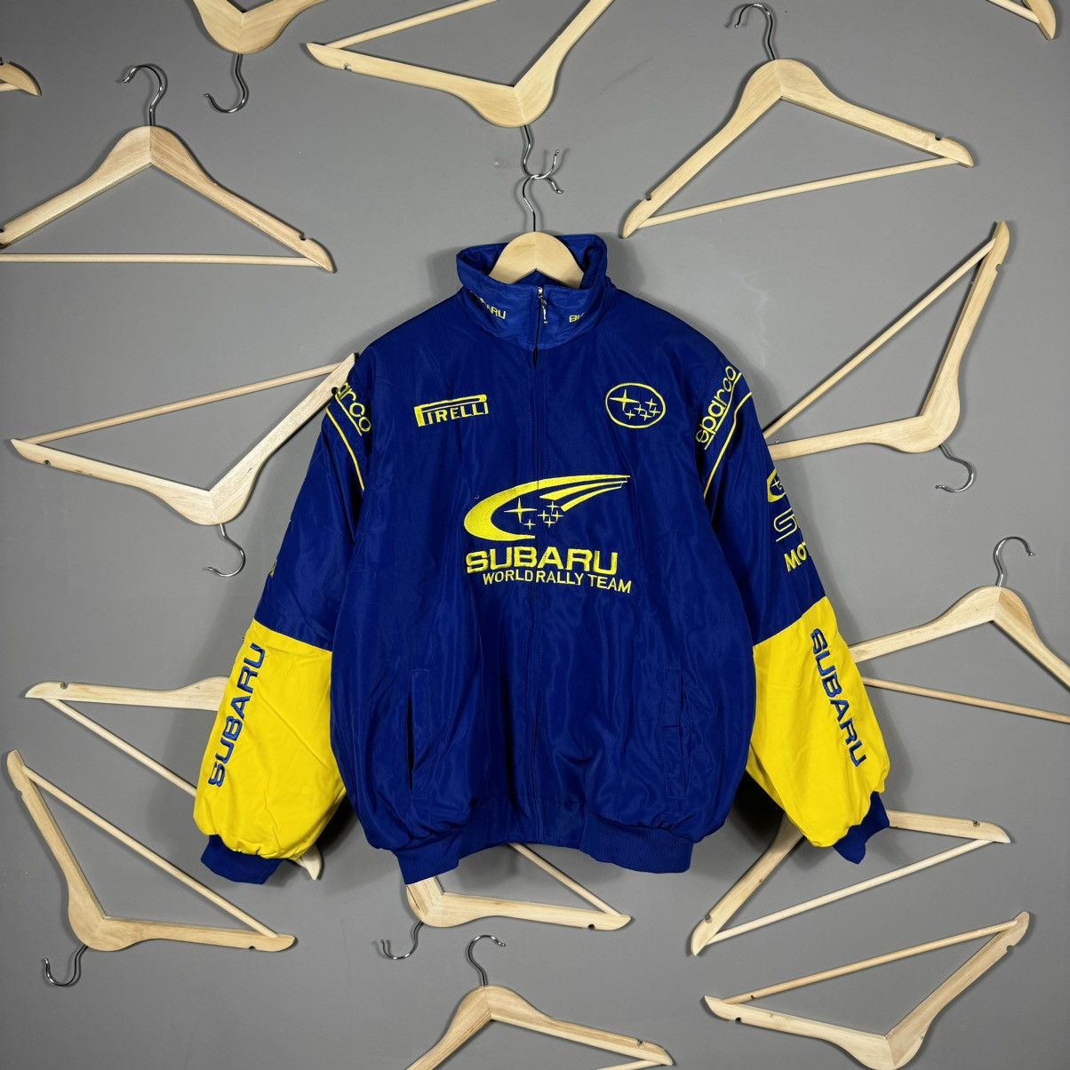 NASCAR Vintage Subaru World Rally Team STI F-1 Racing Jacket Size US XL / EU 56 / 4 - 2 Thumbnail