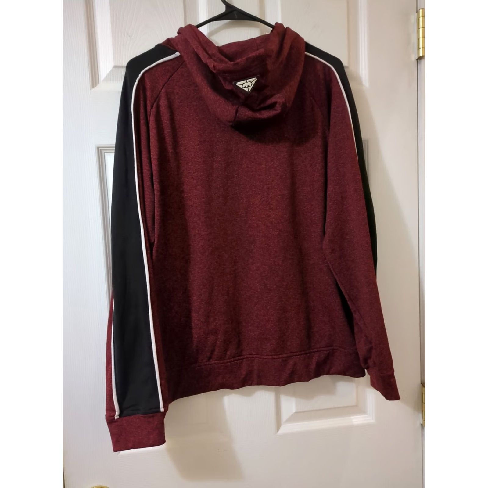 Ecko Unltd. Ecko Unltd Hooded Pullover Jacket Men M Red Marbled Sleeve Black Logo Pullover Hooded Fleece Polyester Size US M / EU 48-50 / 2 - 6 Thumbnail
