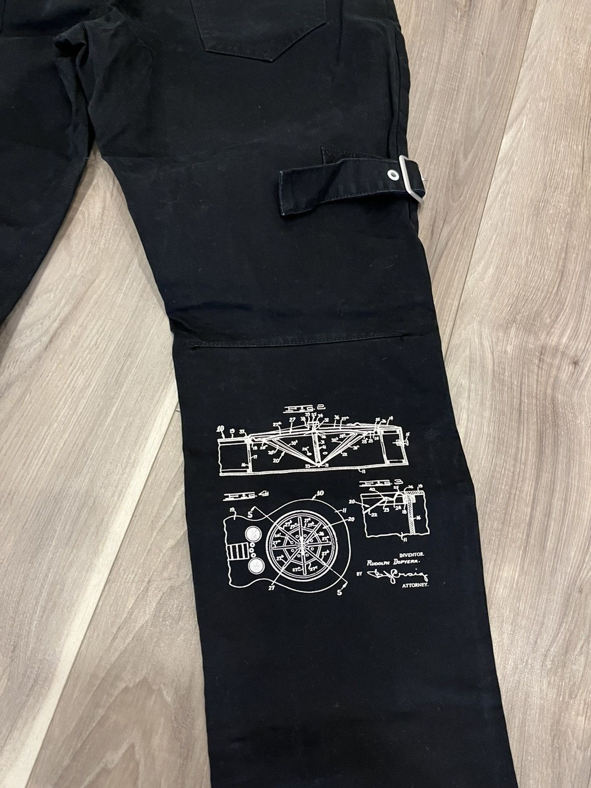 number nine × c2h4 Docking Cargo Pants C2H4 - Number (N)ine x C2H4 Guitar Blueprint Punk Cargo Pants | HBX