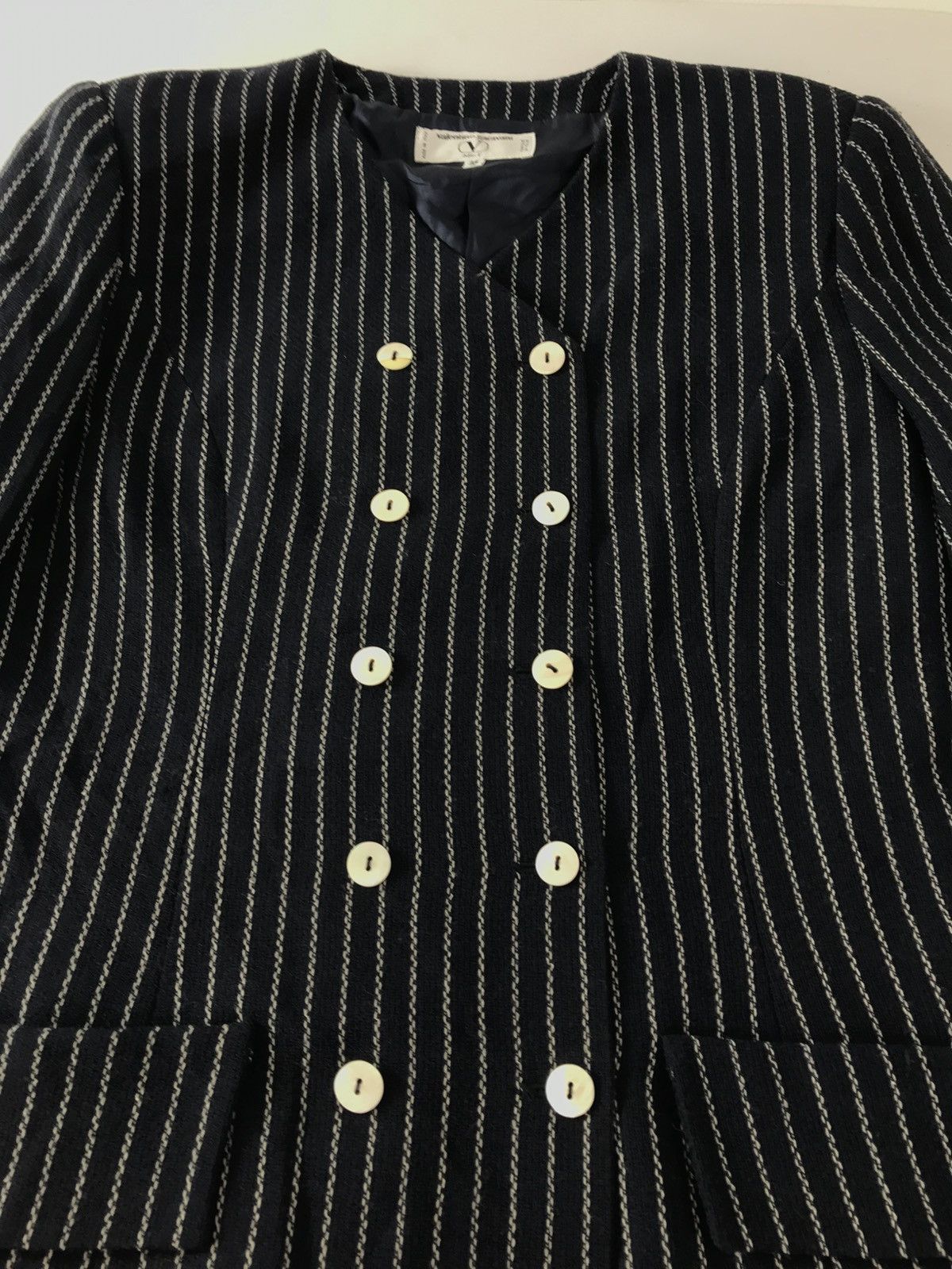 Valentino Valentino Garavani Pinstripe Double Breasted Blazer Coat Size M / US 6-8 / IT 42-44 - 4 Thumbnail