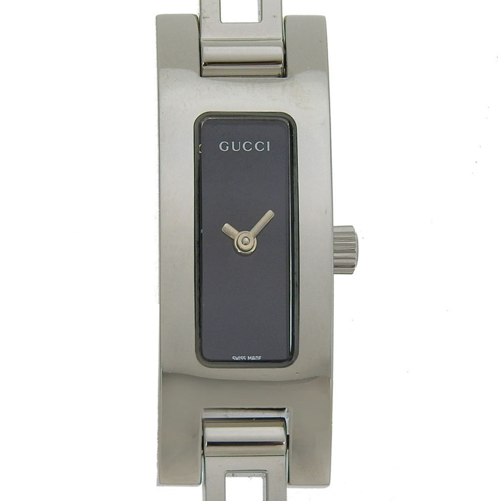 Gucci Gucci Watch 3900L Stainless Steel Quartz Analog Display Black Dial Women's Size ONE SIZE - 1 Thumbnail