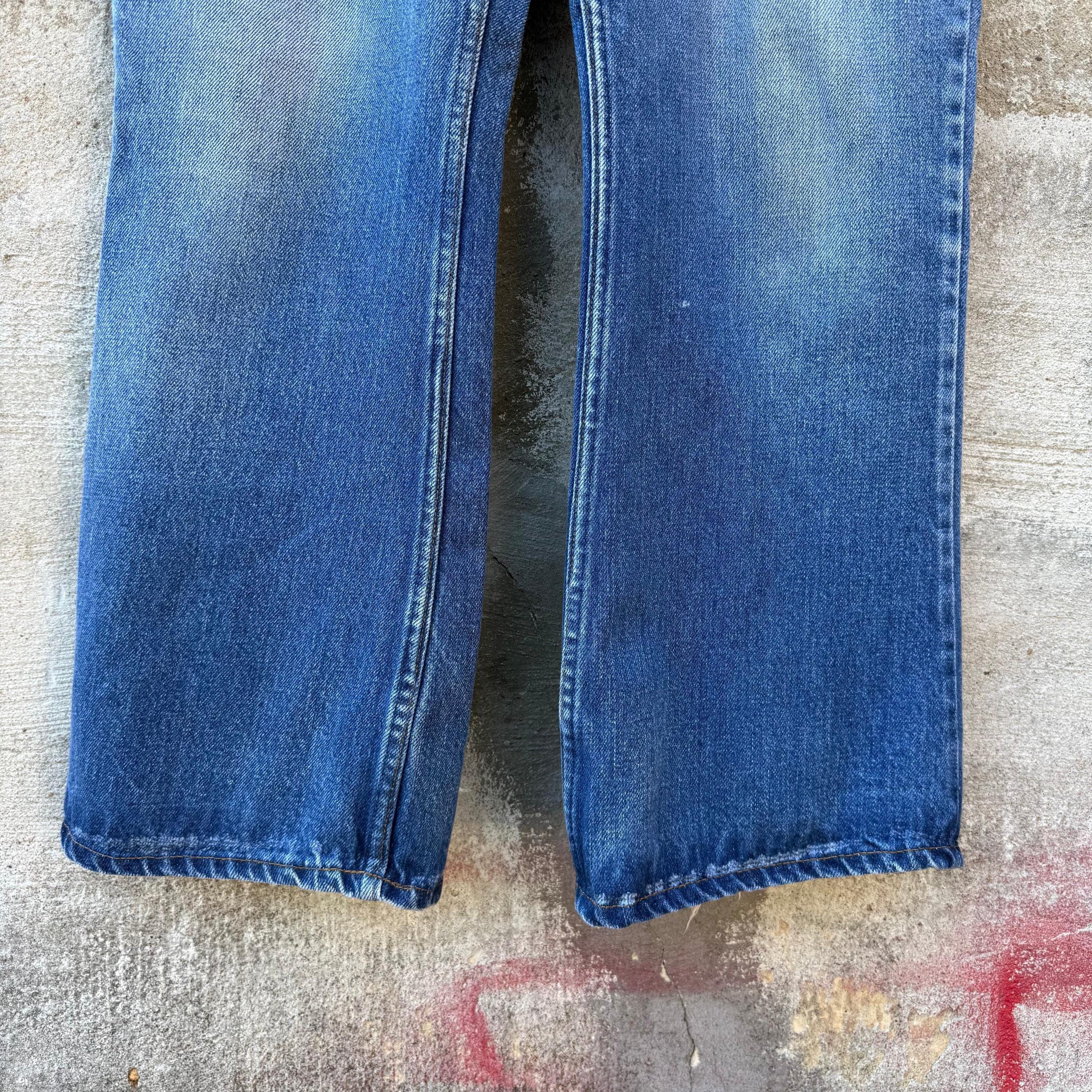 Vintage 70's Vintage Plain Pocket Distressed Medium Wash Denim Jeans Size US 34 / EU 50 - 7 Thumbnail