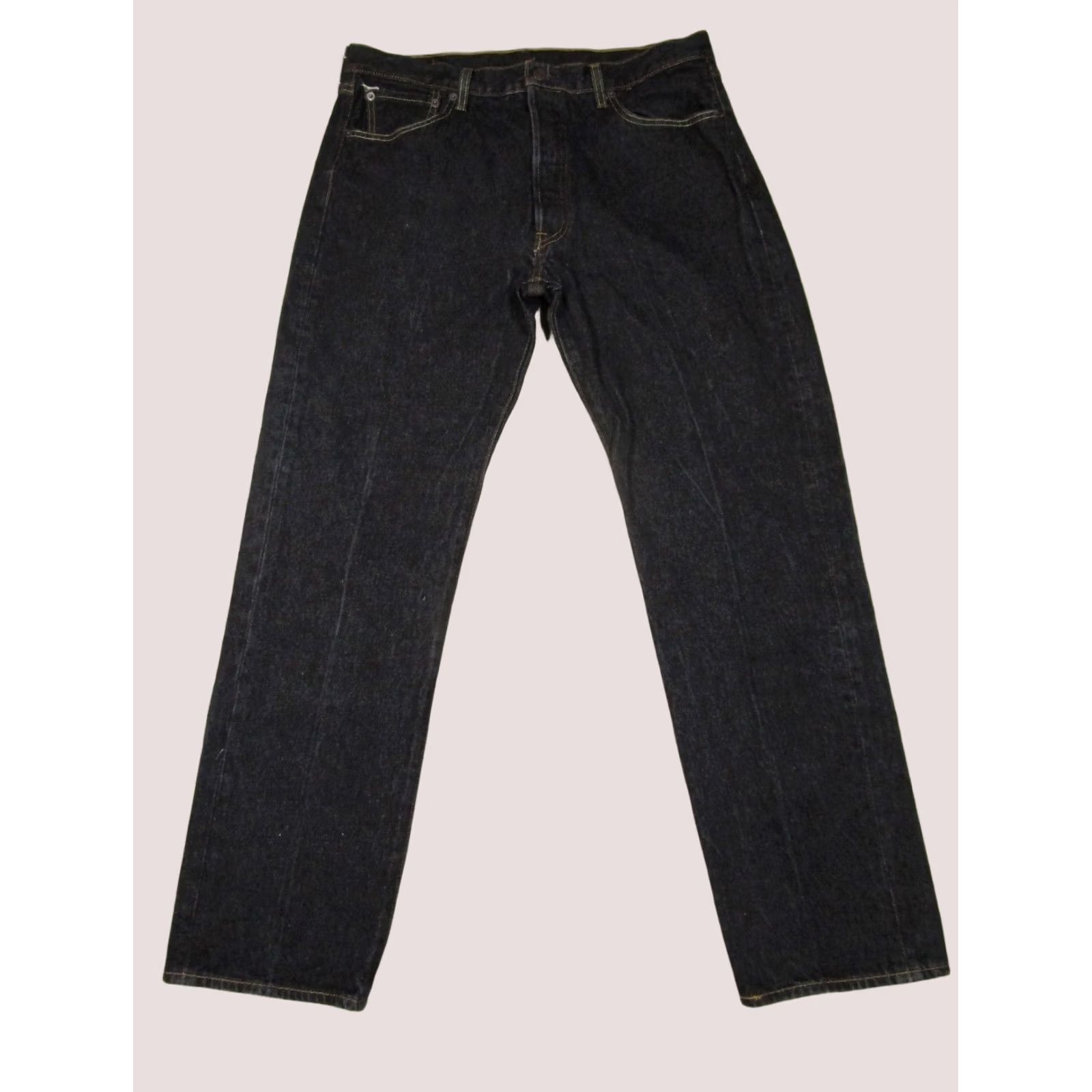 Levi's Levi's 501 Jeans Men 36x34 Black Button Fly Original Fit Pants Denim Casual Straight Regular Color Black Mens Size US 36 / EU 52 - 1 Thumbnail