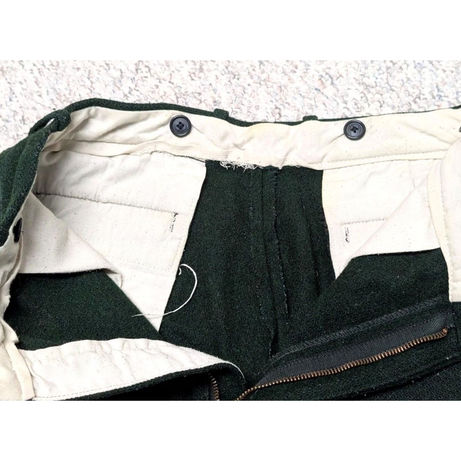 Vintage VINTAGE HUNTING CARGO Pants Green Wool 32x30 MILITARY thick Mens Size US 32 / EU 48 - 7 Thumbnail