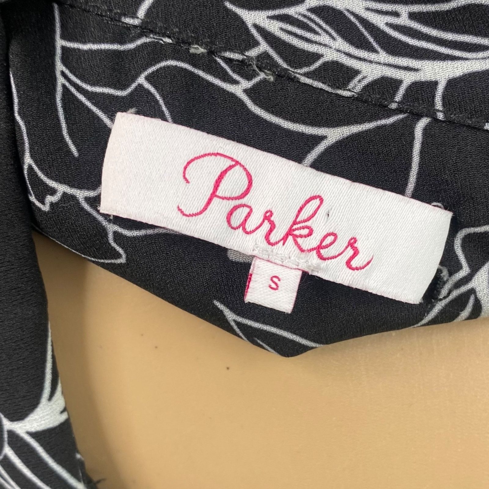 Parker Parker Gianna Black White Floral Wrap Mini Shirt Dress SZ S Size S / US 4 / IT 40 - 8 Thumbnail