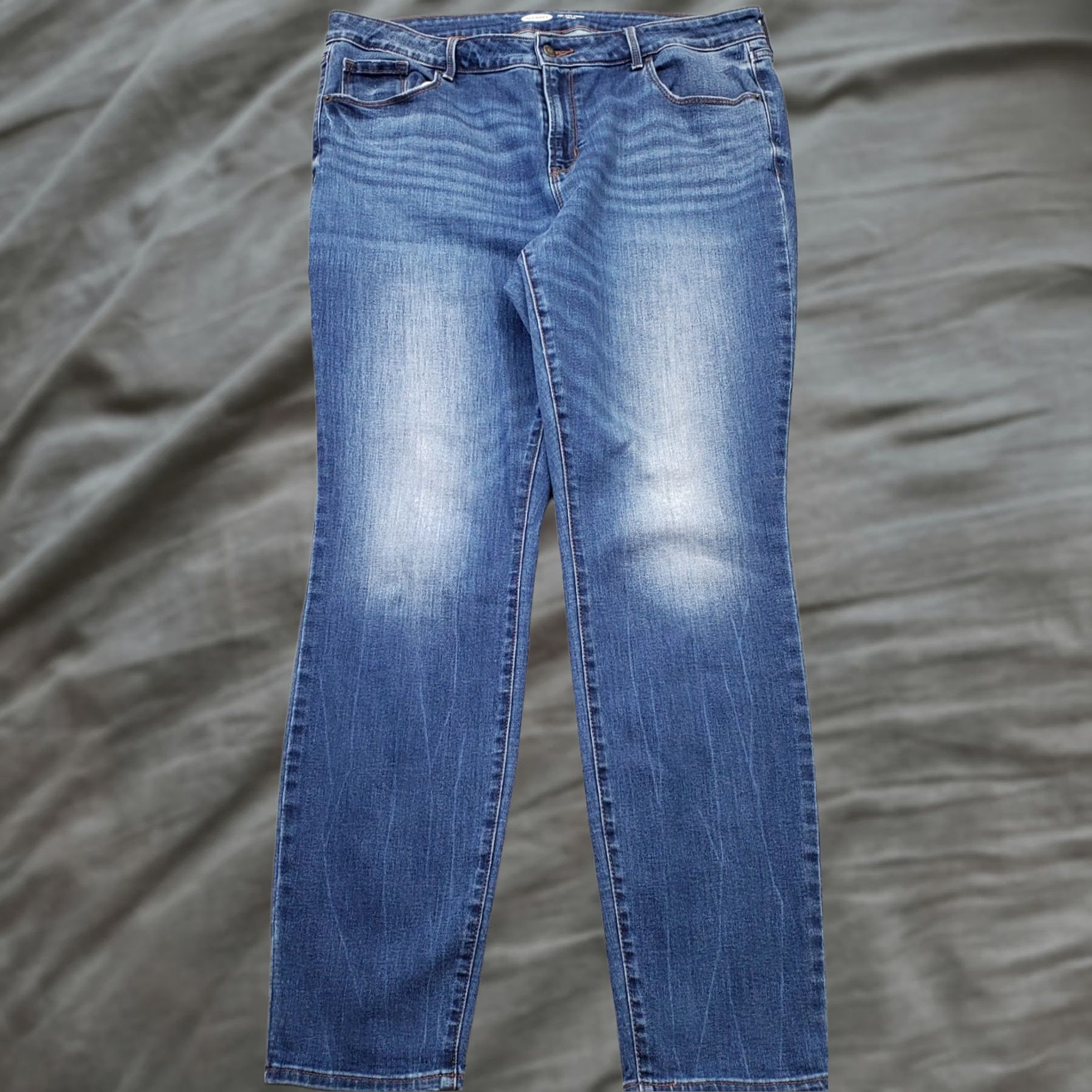 Old Navy Old Navy Pop Icon Skinny Jeans Womens 16L Blue Denim Casual Mid Rise Whiskered Jeans Size 38" / US 16 / IT 52 - 1 Thumbnail