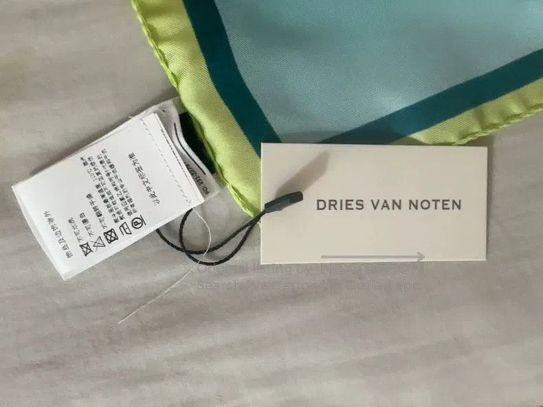 Dries Van Noten Dries Van Noten Yellow-Green Color-Block Silk Scarf Size ONE SIZE - 2 Thumbnail