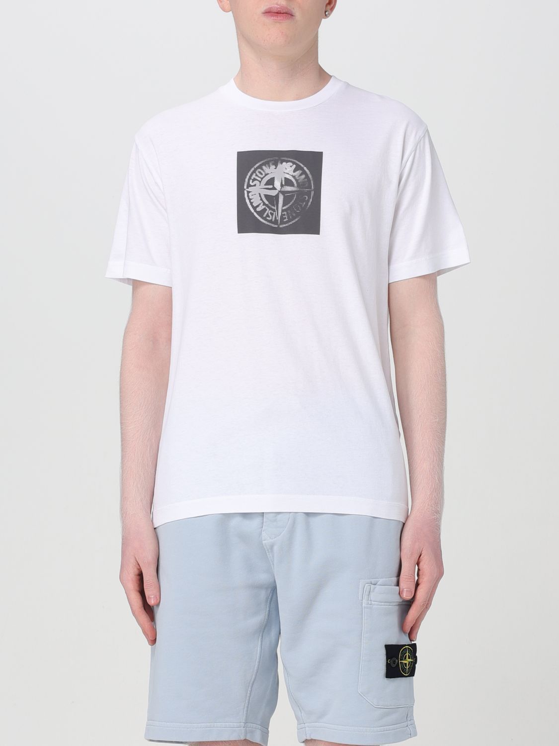 image of Stone Island T-Shirt Men White (Size 2XL)