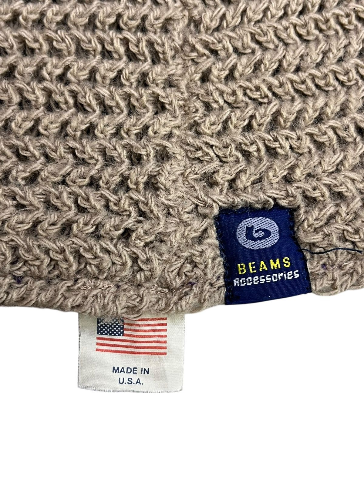 Beams Plus Vintage BEAMS USA Crochet Knit Beanie Reversible Size ONE SIZE - 4 Thumbnail