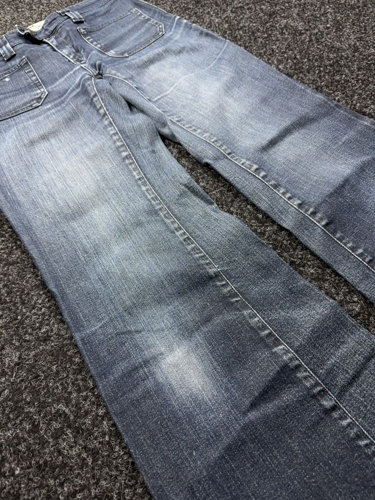 Diesel Retro 00s Diesel Fluzi Y2K Vntg Stretch Bootcut Flared Jeans Size 30" / US 8 / IT 44 - 5 Thumbnail