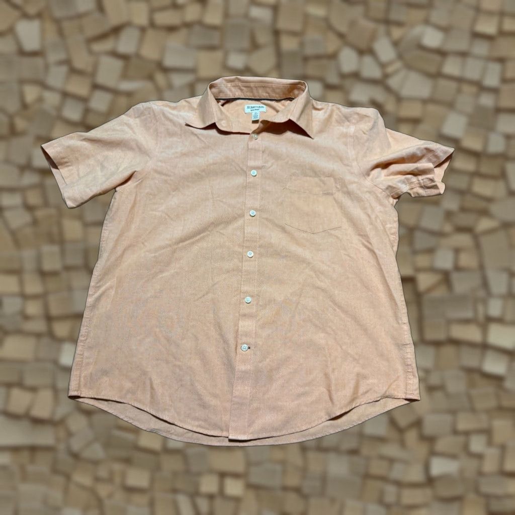 Vintage St. John's Bay Shirt Mens Large Orange Short Sleeve Button Up Shirt Size US L / EU 52-54 / 3 - 1 Thumbnail