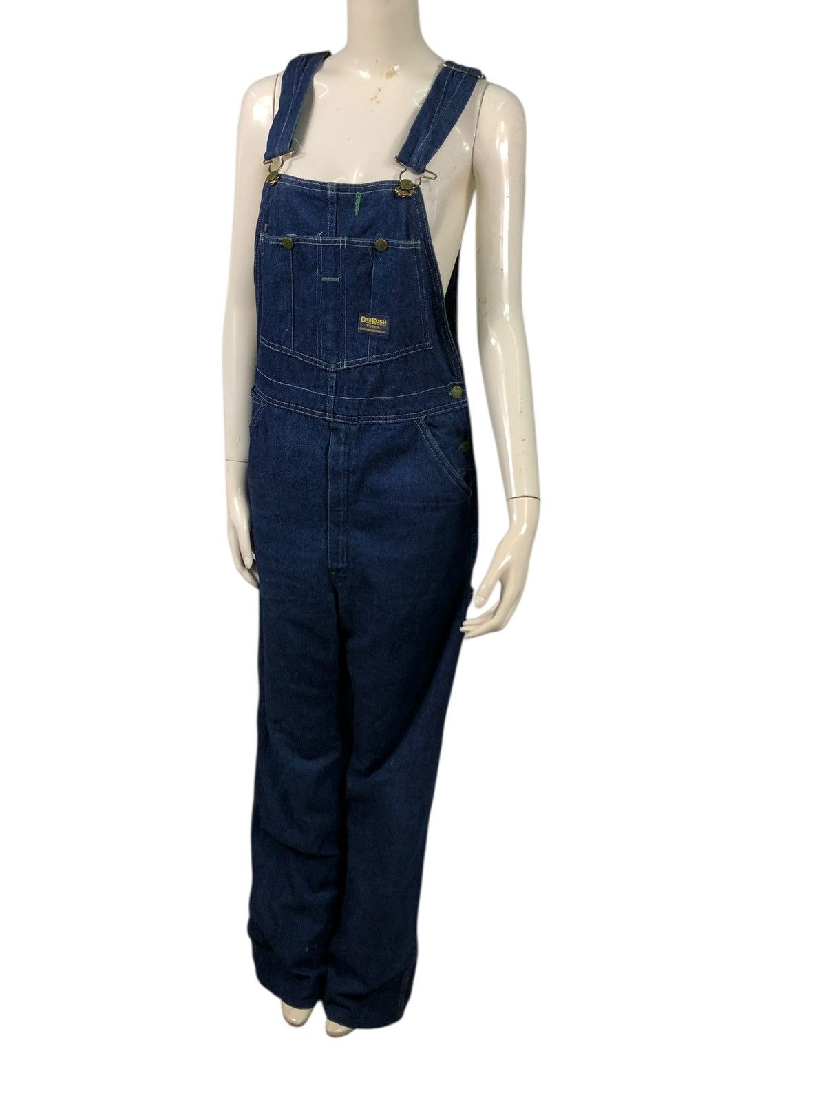 Oshkosh 🔥VINTAGE WORKER JUMPSUITS OVERALL OSHKOSH INDIGO DENIM Size US 32 / EU 48 - 2 Thumbnail