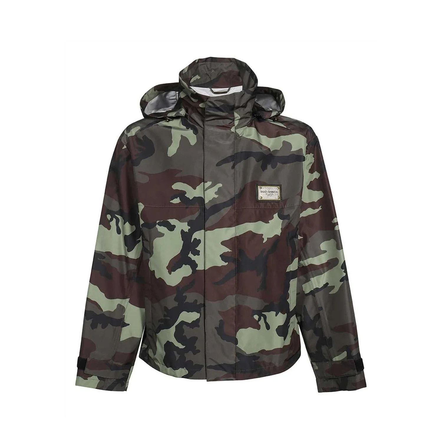 Dolce & Gabbana o1y0125 Logo Hooded Jacket in Military Green Size US M / EU 48-50 / 2 - 1 Thumbnail