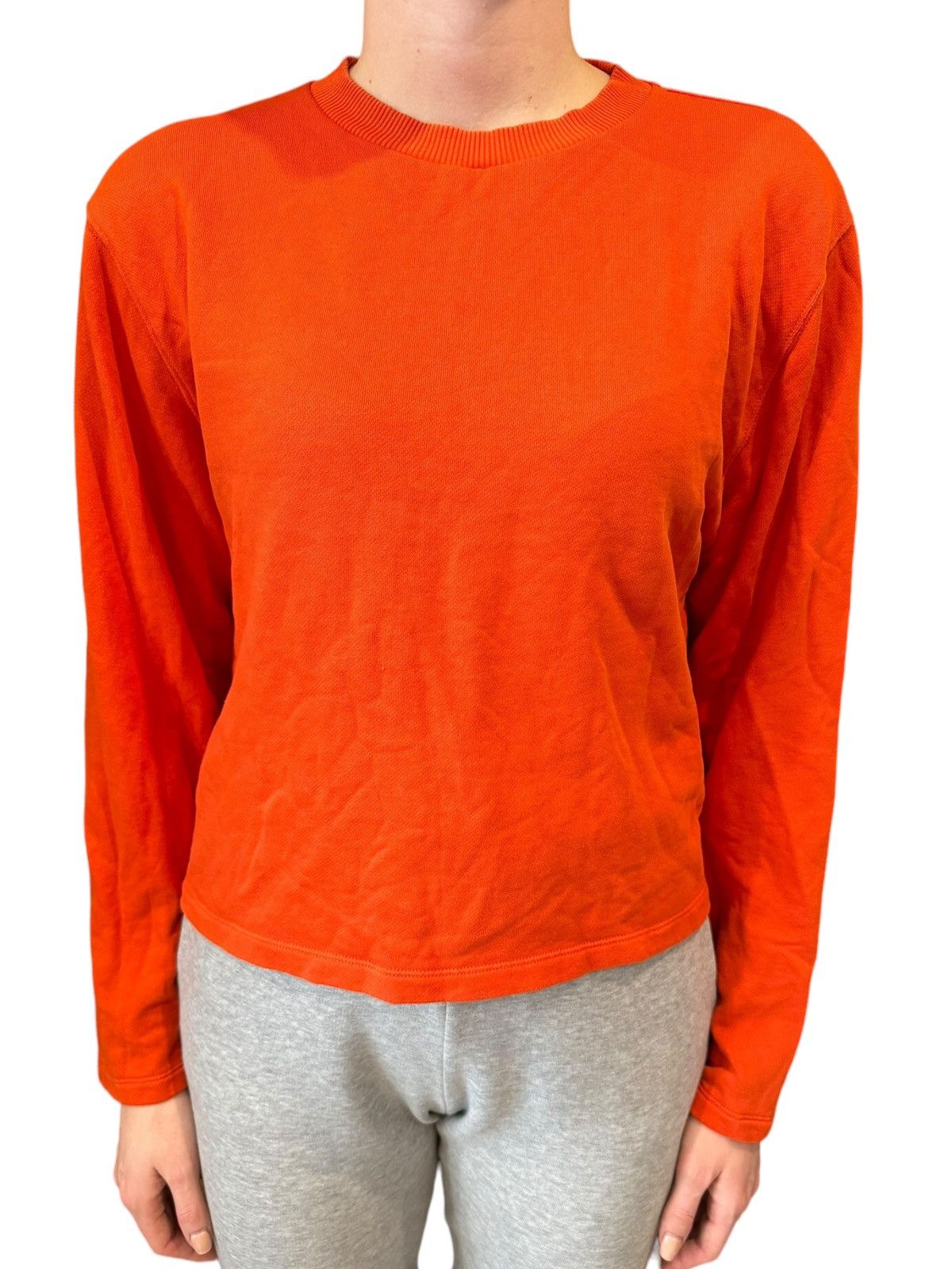 image of Acne Studios Lithea Ss17 Ladies Crop Sweatshirt Small in Orange, Women's