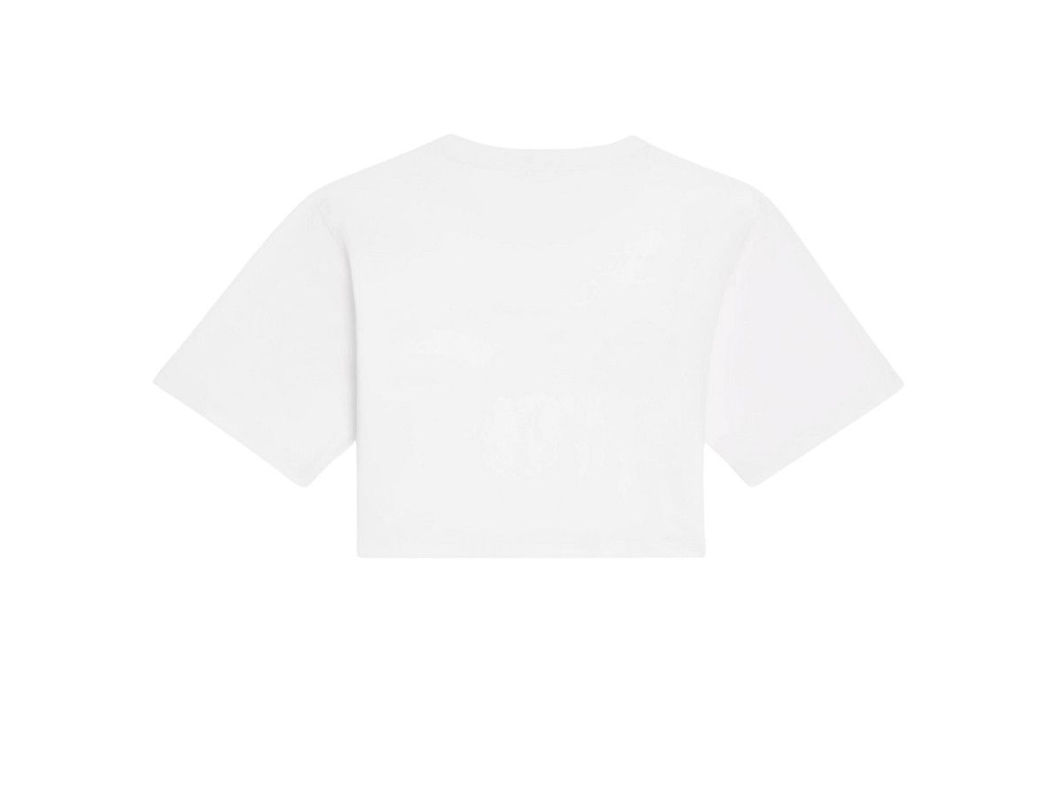 Celine o1bcso1str0326 2X761671Q Cropped T-Shirt in Ecru/Black Size M / US 6-8 / IT 42-44 - 2 Thumbnail