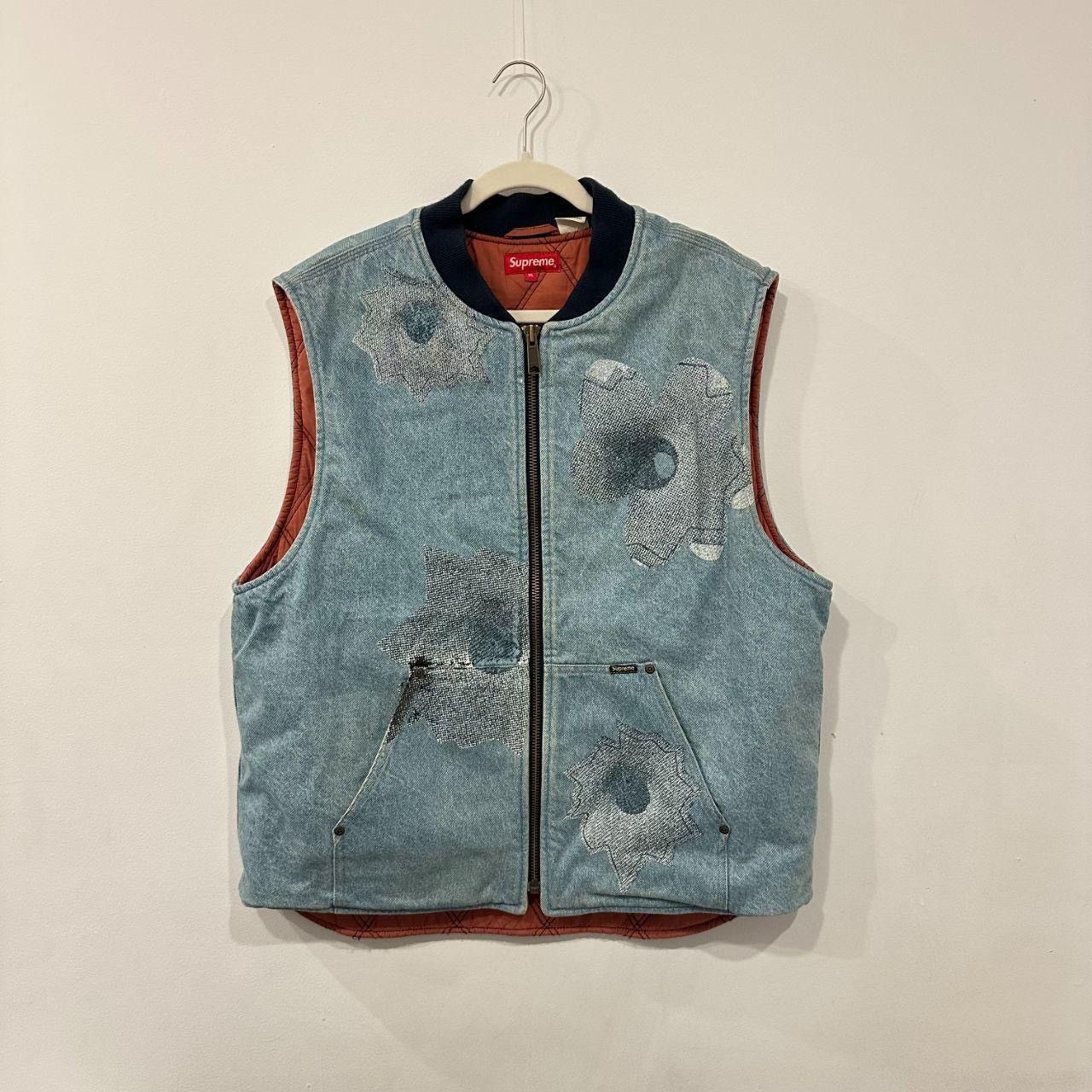 Supreme Supreme Nate Lowman Denim Vest Bullet Hole | Grailed