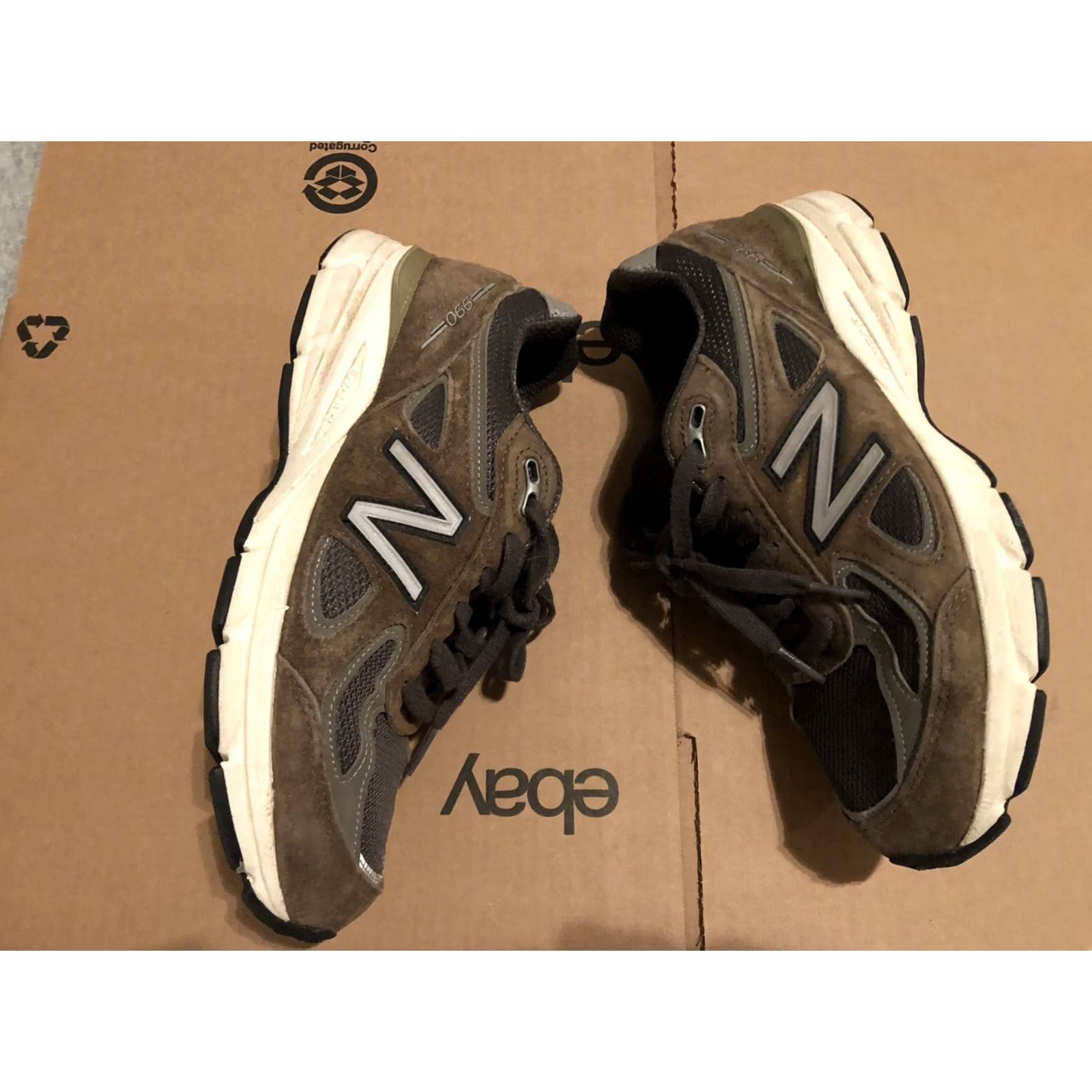 New Balance New Balance 990 V4 Womens W990MG4 Made in USA Suede Green Size 8 Green Womens 990 V4 Walking Athletic Shoes Size US 8 / IT 38 - 4 Thumbnail