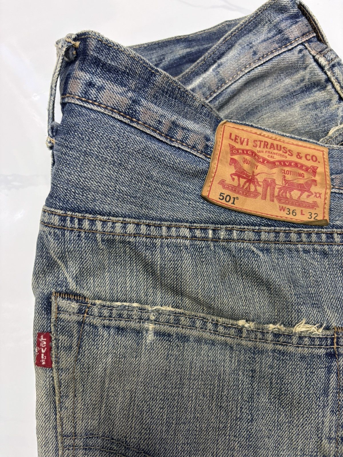 Levi's × Undercover 🔥LEVIS 501 THRASHED MUD WASH RUSTY DISTRESS UNDERCOVER STYLE Size US 36 / EU 52 - 9 Thumbnail