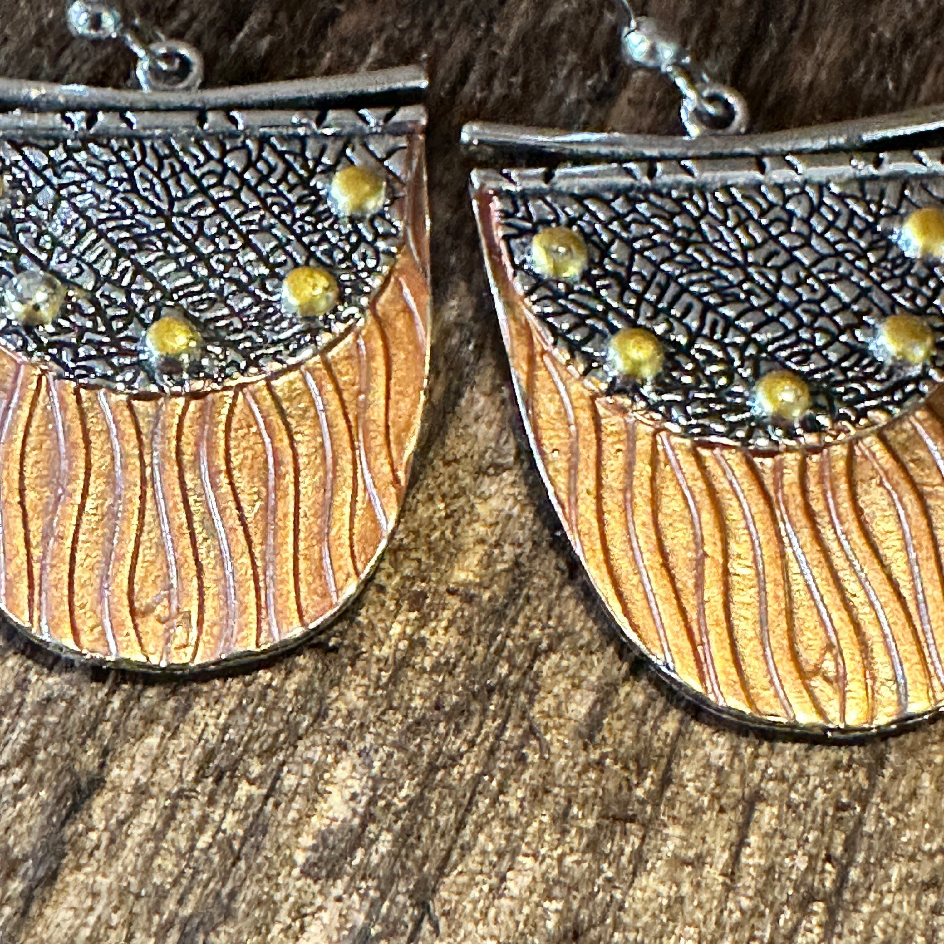 Other Handcrafted Bohemian Copper Dangle Earrings, Retro Ethnic St Size ONE SIZE - 8 Thumbnail