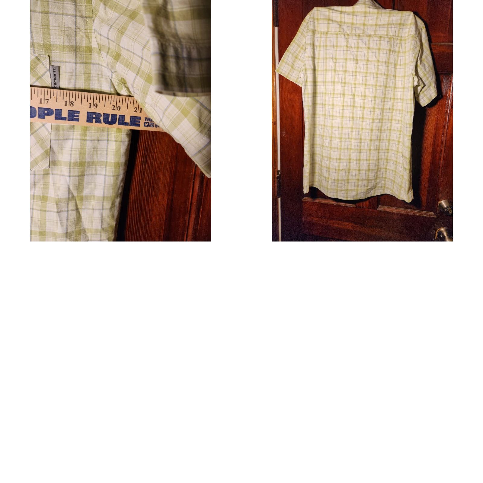 Carhartt Carhartt Men’s Short Sleeve Plaid Shirt 100% Cotton Green Sz M Medium Size US M / EU 48-50 / 2 - 8 Thumbnail