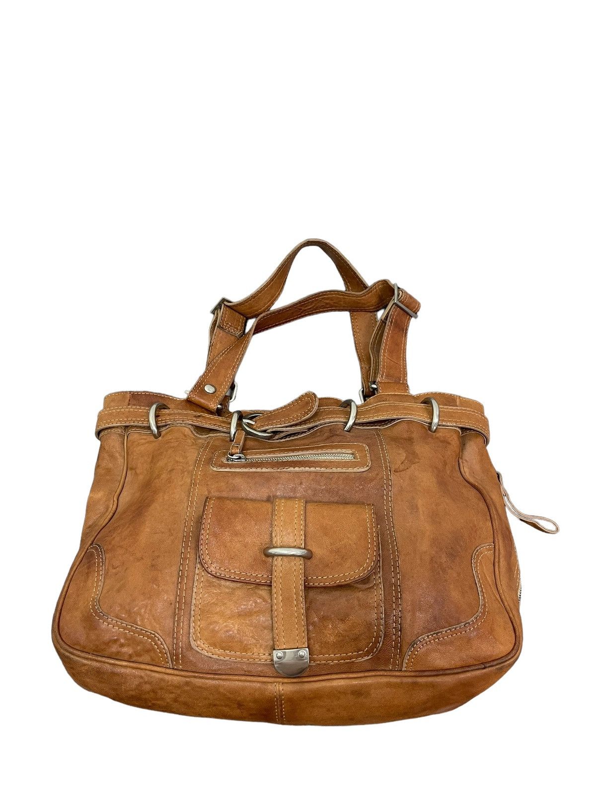 Japanese Brand Full Leather Vtg Via Republica Italy Shoulder Bag 4🟩 Size ONE SIZE - 4 Thumbnail