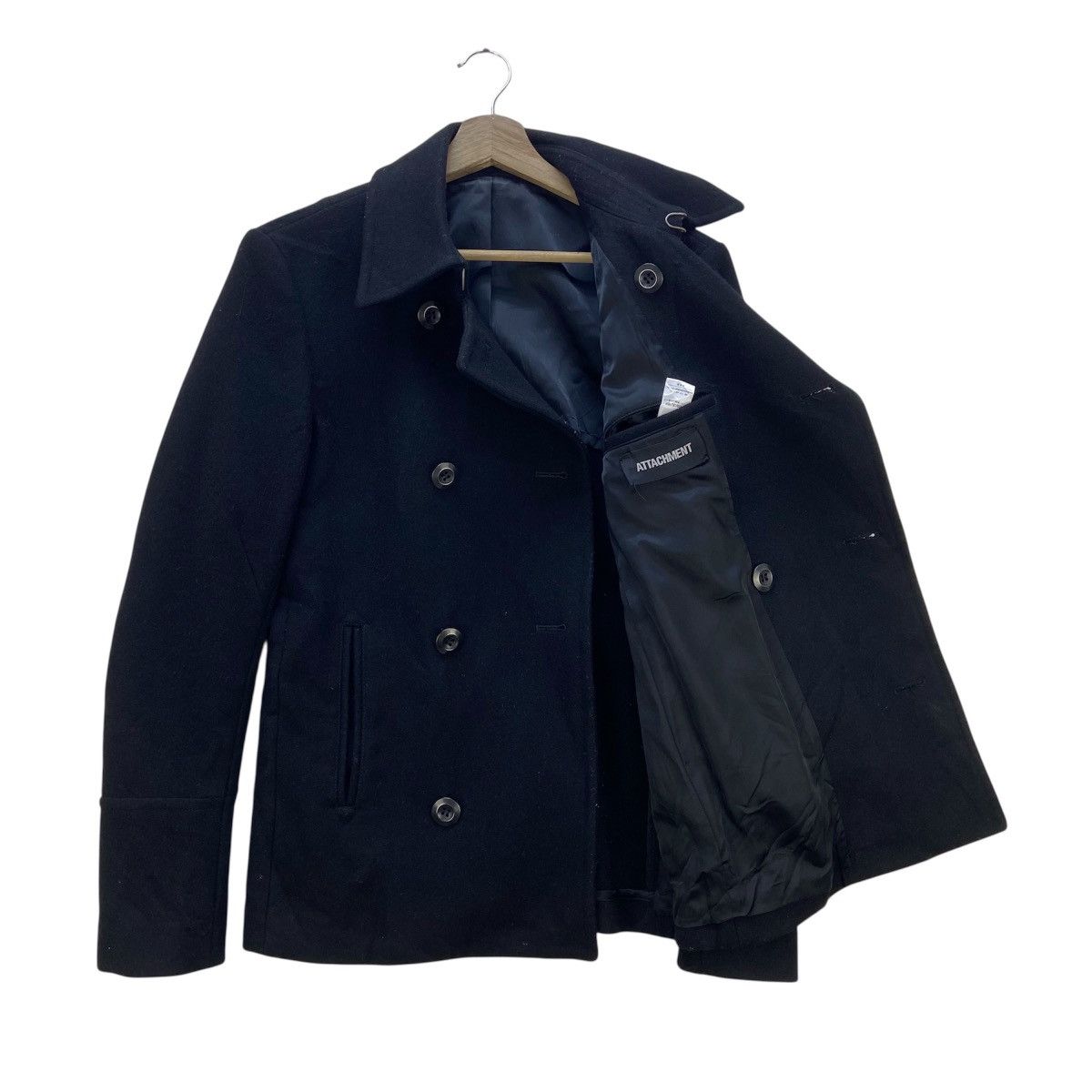 Attachment 🔥Attachment by Kazuyuki Kumagai Double Breast Wool Coat Size S / US 4 / IT 40 - 2 Thumbnail