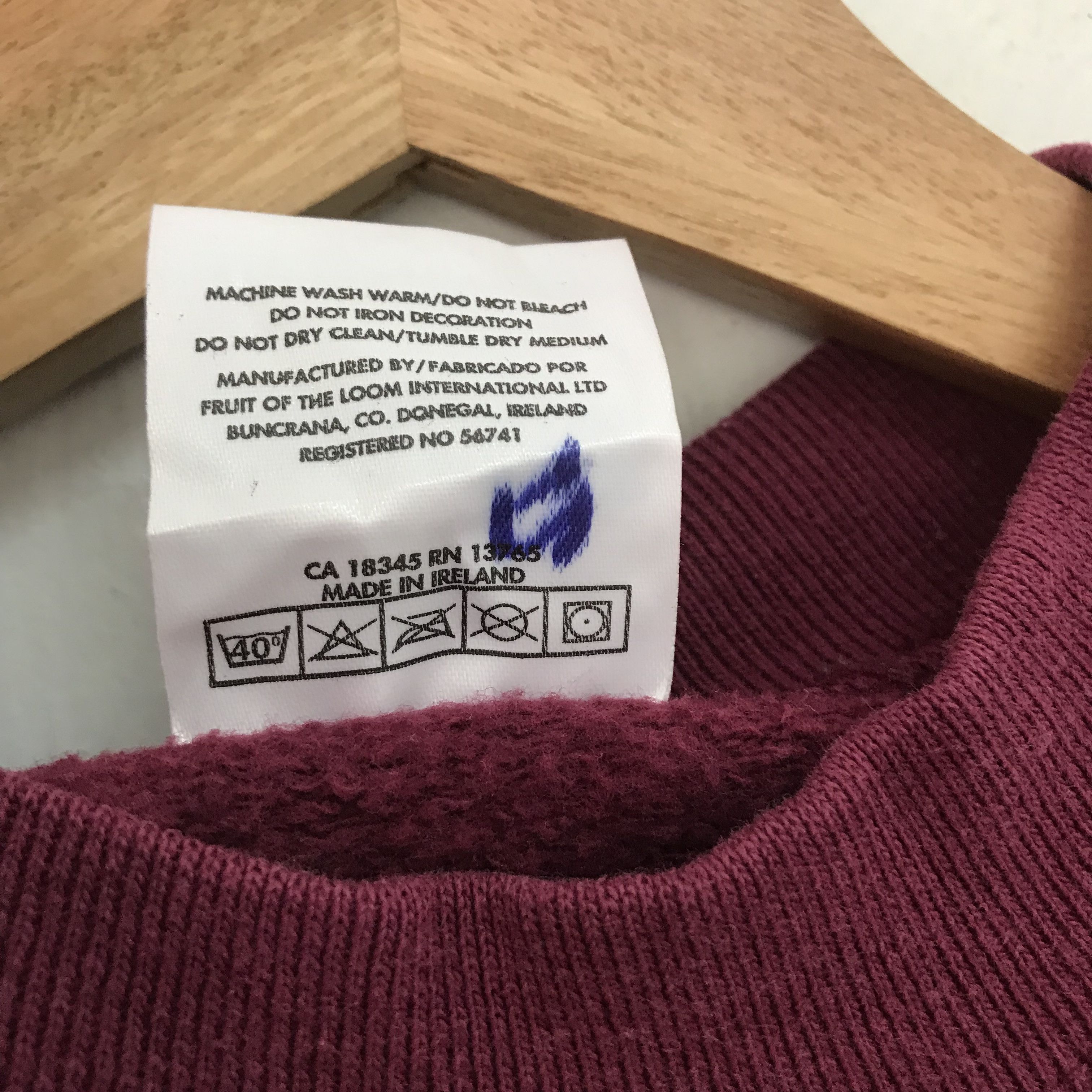 Wax London Vintage London Maroon Sweatshirt Large London - 550 Size US L / EU 52-54 / 3 - 7 Thumbnail