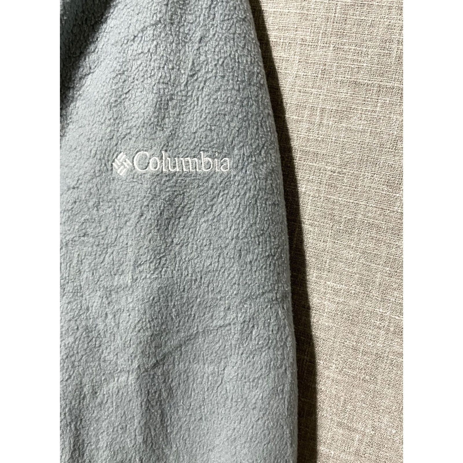 Vintage Columbia Fleece Jacket Woman's Medium Sage Green Full Zip Cozycore Cabincore Size M / US 6-8 / IT 42-44 - 3 Thumbnail