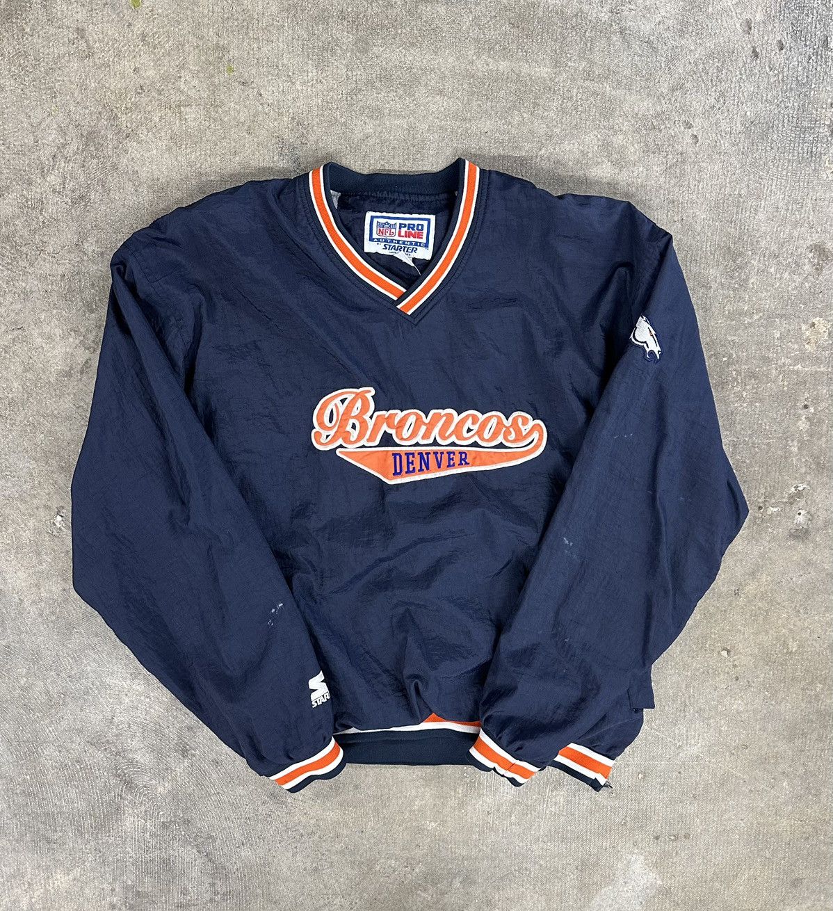 Vintage 90s Starter Denver Broncos Windbreaker Jacket
