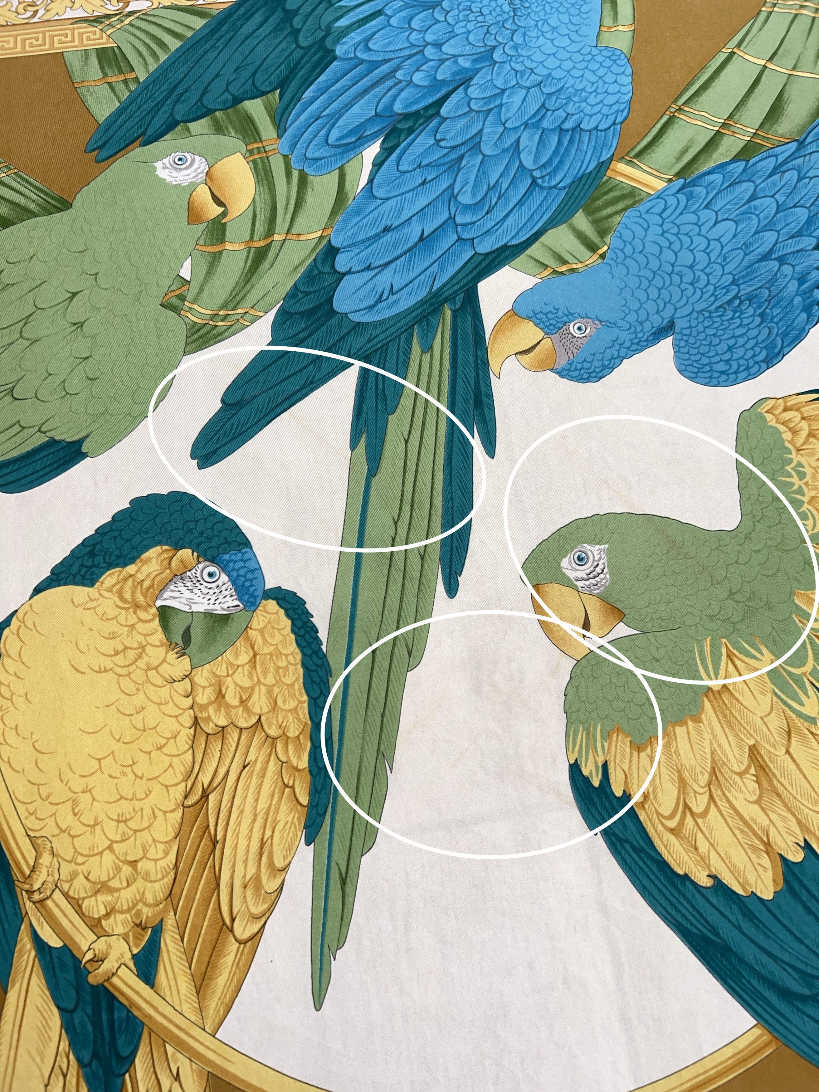 Designer × Salvatore Ferragamo Salvatore Ferragamo Multicolor Silk Scarf Parrots Birds Size ONE SIZE - 4 Thumbnail