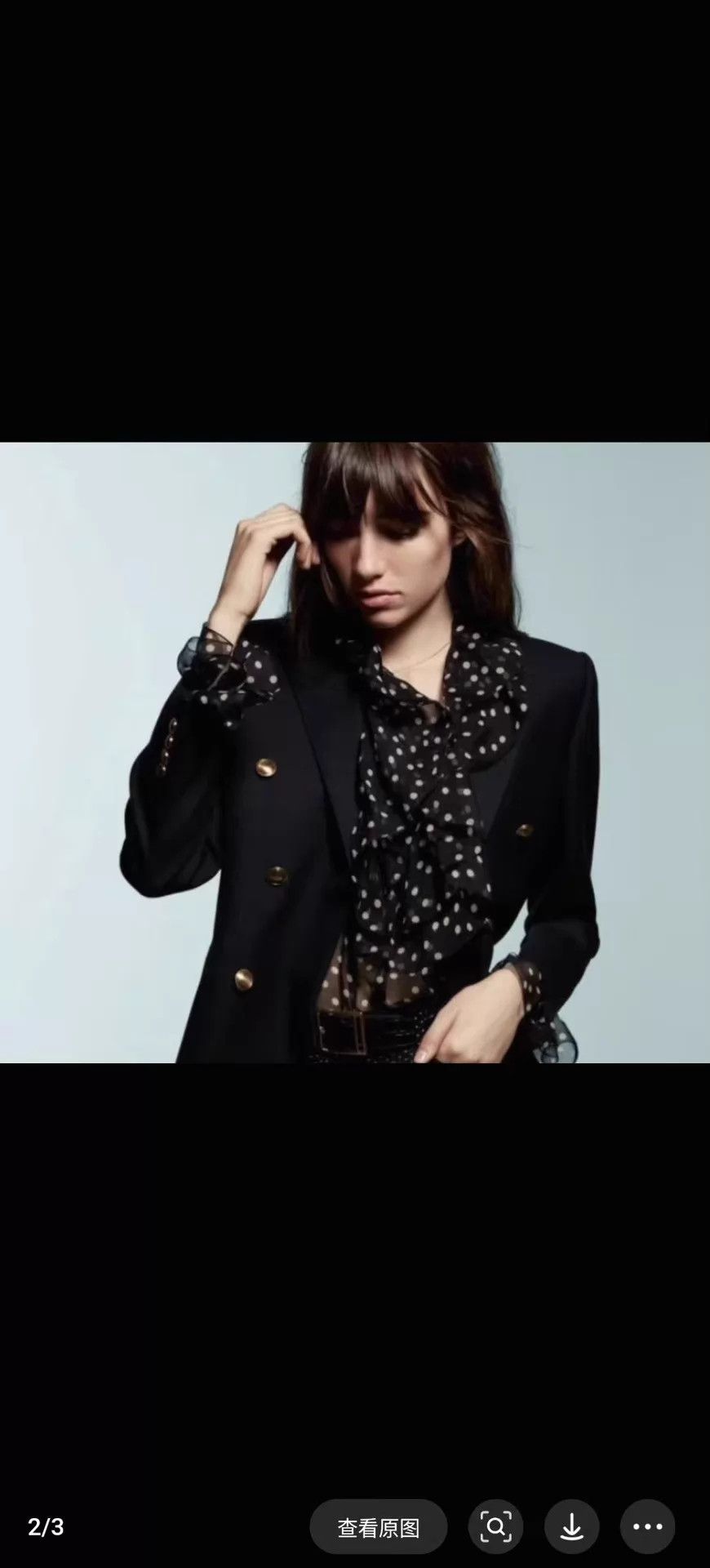 Saint Laurent Paris Saint Laurent Polka Dot Silk Shirt 99 34 Size XXS / US 00 / IT 34 - 6 Thumbnail