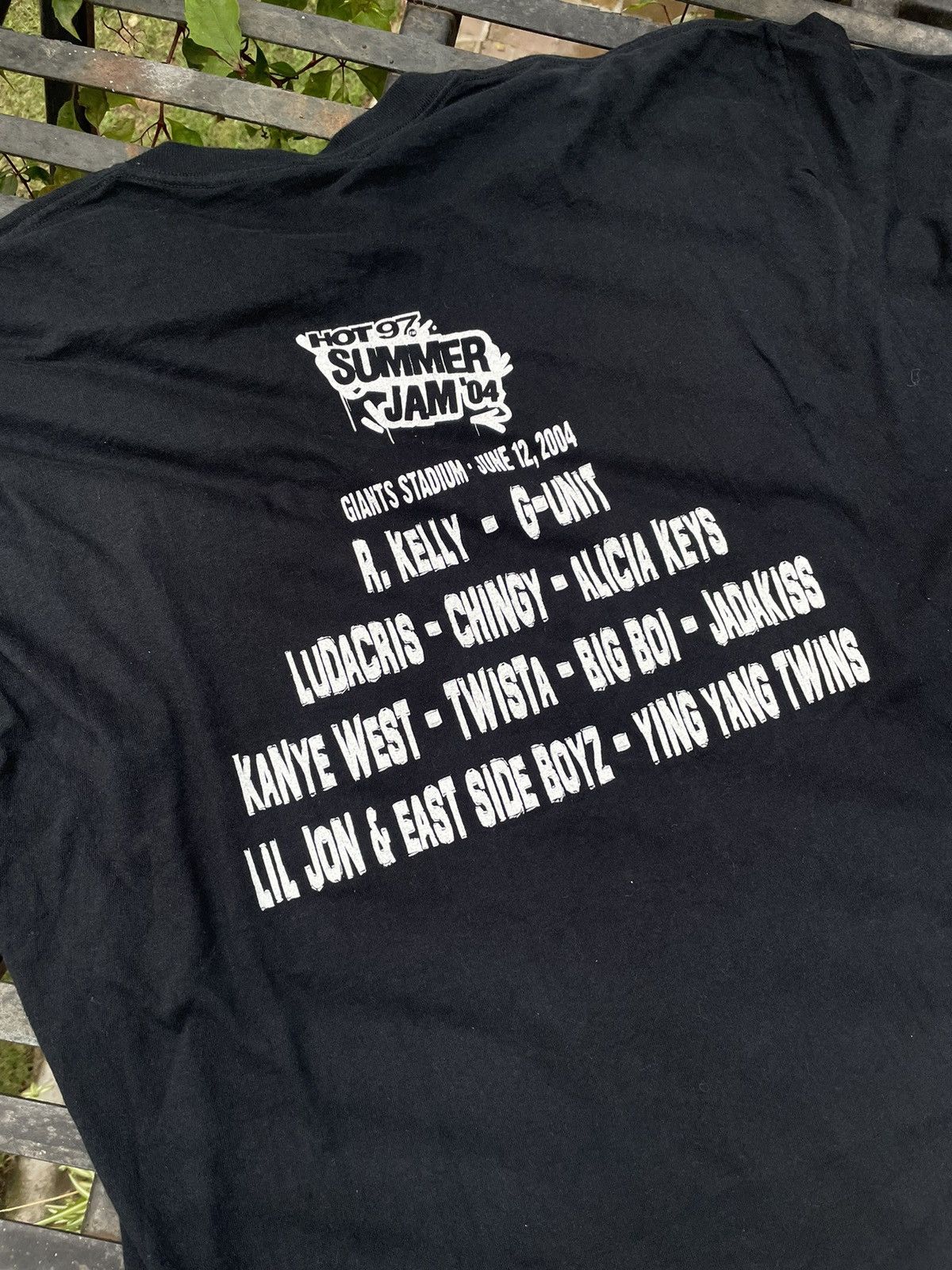 Image of Band Tees x Rap Tees 2004 Summer Jam Hot 97 Fm Kanye West Tee in Black, Men's (Size 2XL)