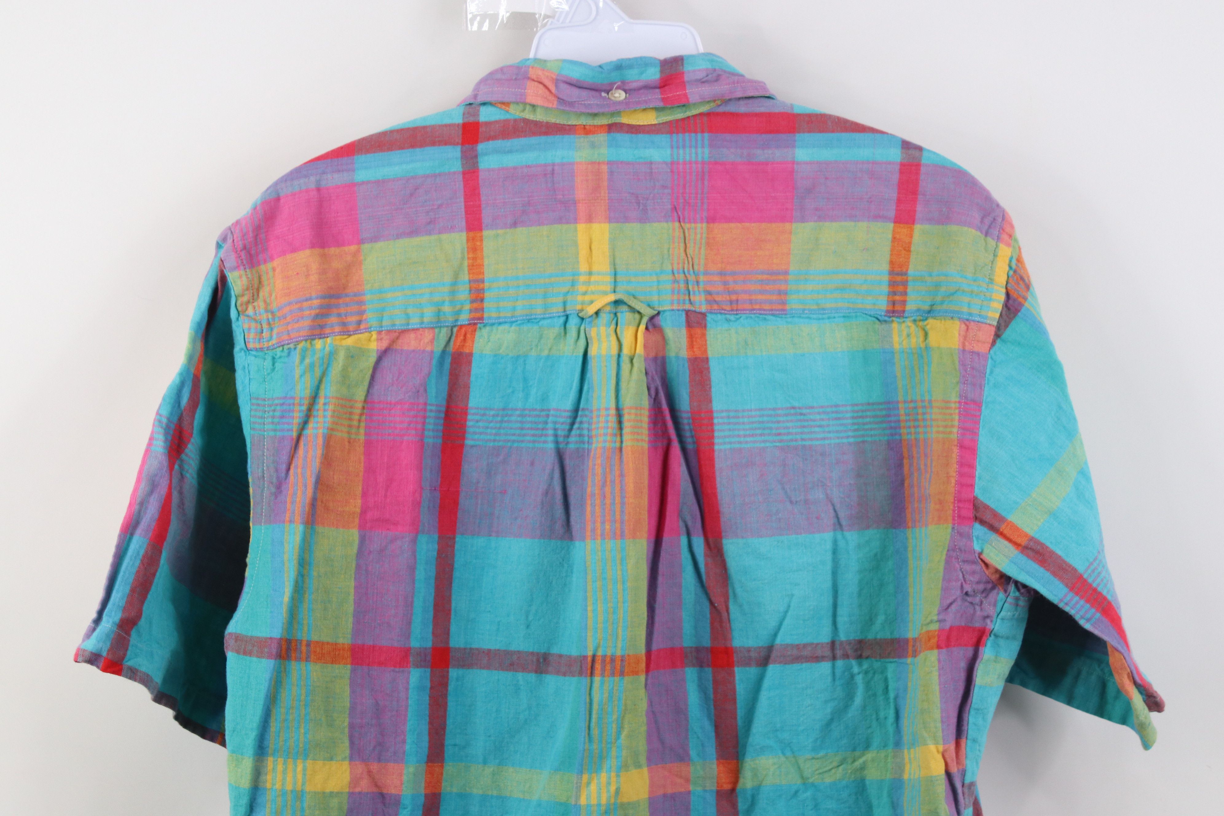 Vintage Vintage 90s Streetwear Madras Plaid Button Down Shirt Size US M / EU 48-50 / 2 - 11 Thumbnail