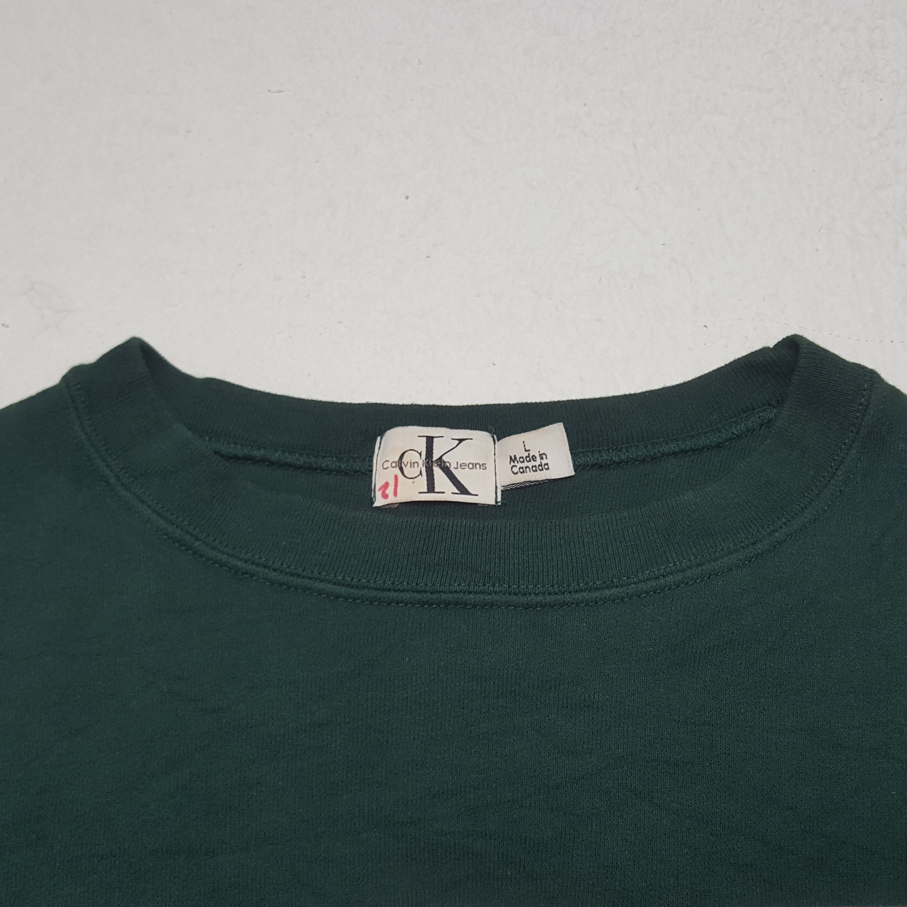 Calvin Klein × Vintage Vintage Calvin Klein Jeans Luxury Brand Sweatshirt Size US XL / EU 56 / 4 - 4 Thumbnail