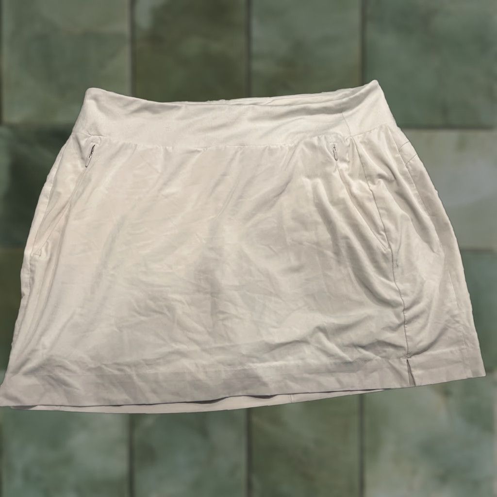 Athleta Athleta Skort Womens 14 Gray Stretch Pockets Zip Activewear Outdoor Casual Athletic Size 36" / US 14 / IT 50 - 1 Thumbnail