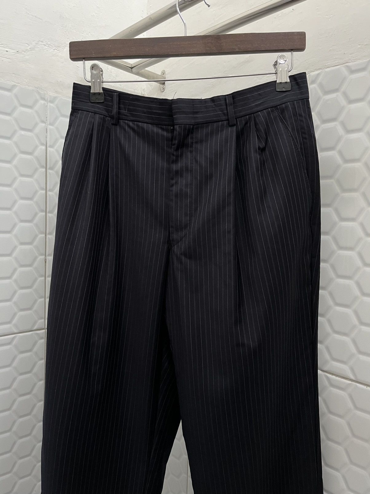 Balmain Balmain Stripe Pleated Trousers Size US 29 - 2 Thumbnail