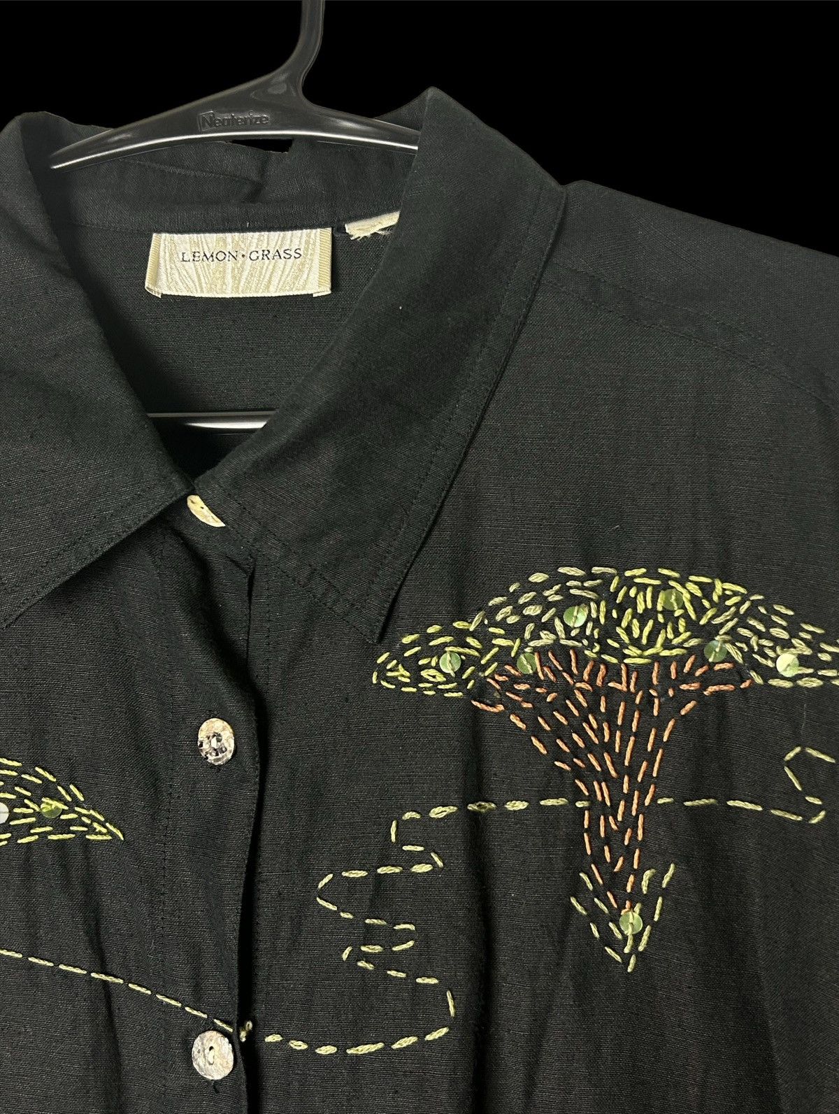 Japanese Brand Lemon Grass Hand Stitched Zebra Shirt Size US L / EU 52-54 / 3 - 6 Thumbnail