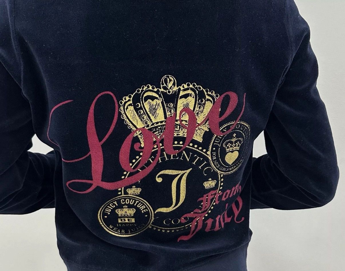 Juicy Couture Juicy Couture Zip up Hoodie Velvet Velour y2k Blue Size L Size L / US 10 / IT 46 - 6 Thumbnail