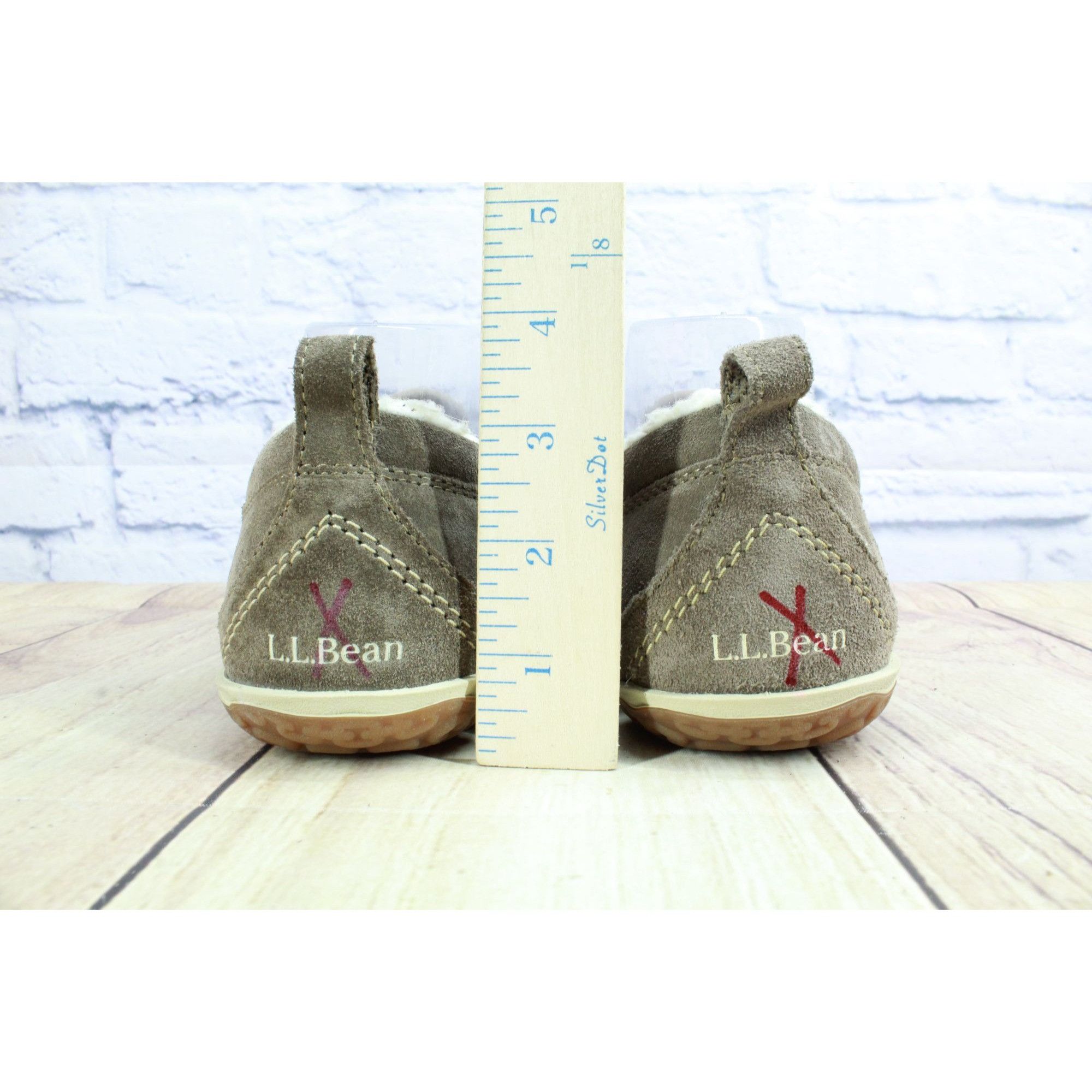 L.L. Bean LL Bean Dark Cement Fleece Lined Mountain Moccasins Size US 8 / IT 38 - 6 Thumbnail