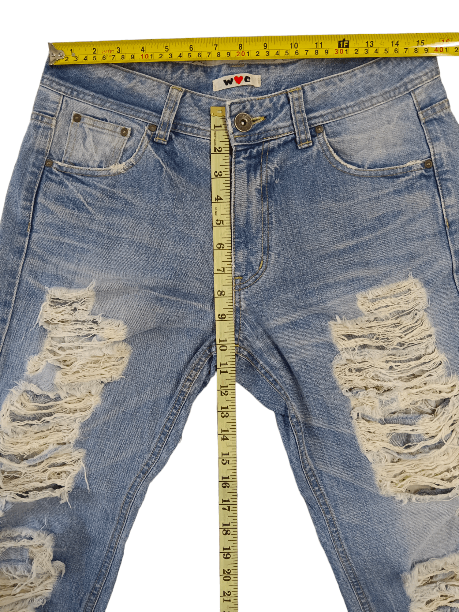 Japanese Brand 💥W❤️C💥 Seditionaries Distressed Cropped Punk Jeans Size US 30 / EU 46 - 6 Thumbnail