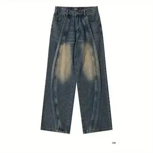 Japanese Brand × Jean Curve Striped Vintage Baggy Jeans Size US 32 / EU 48 - 4 Thumbnail