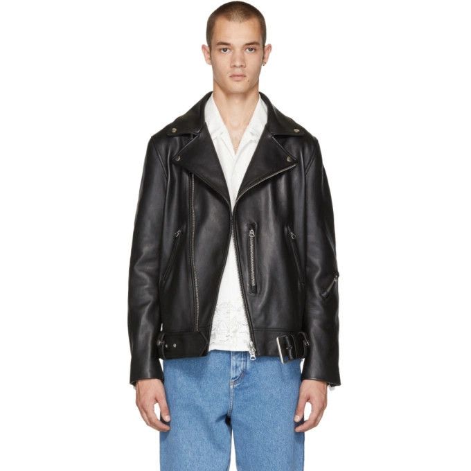 Acne Studios Nate Clean Leather Motorcycle Jacket Size US S / EU 44-46 / 1 - 6 Thumbnail