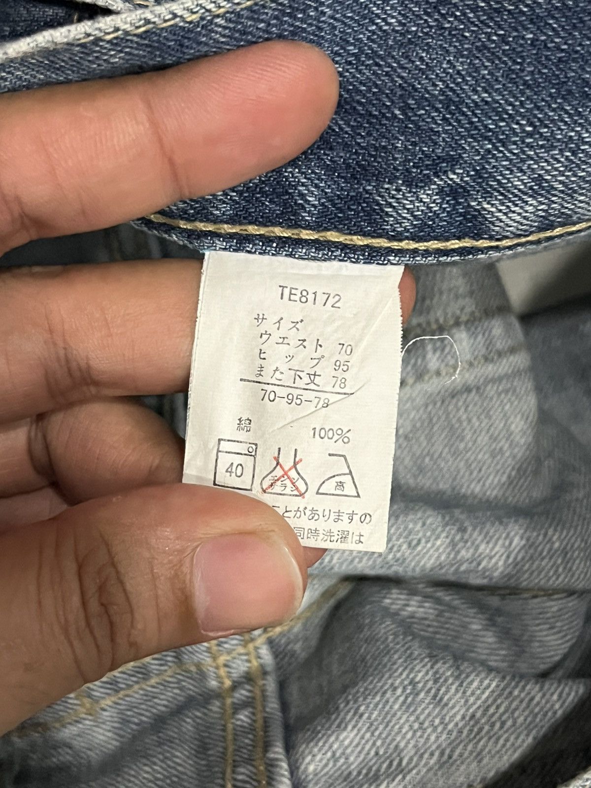 If Six Was Nine Vintage Villand Double Waist Blue Washed Distress Flare Jean Size US 32 / EU 48 - 15 Thumbnail