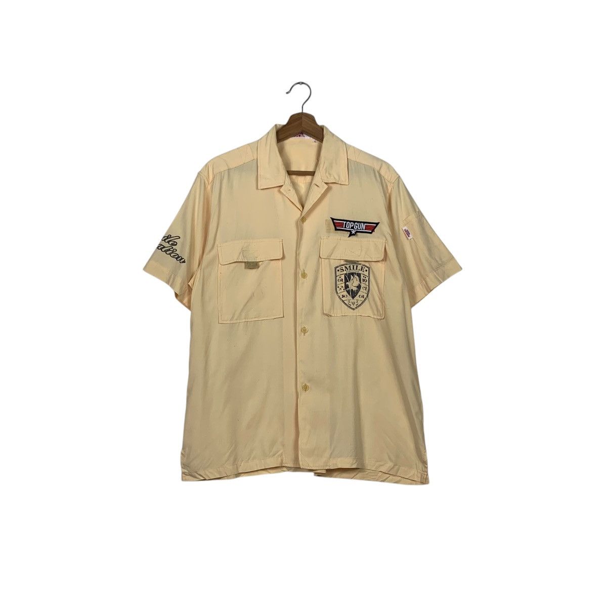 PERSON'S PERSON’S Uniform Top Gun Patches Button Shirt #2067-C90 Size US L / EU 52-54 / 3 - 1 Thumbnail
