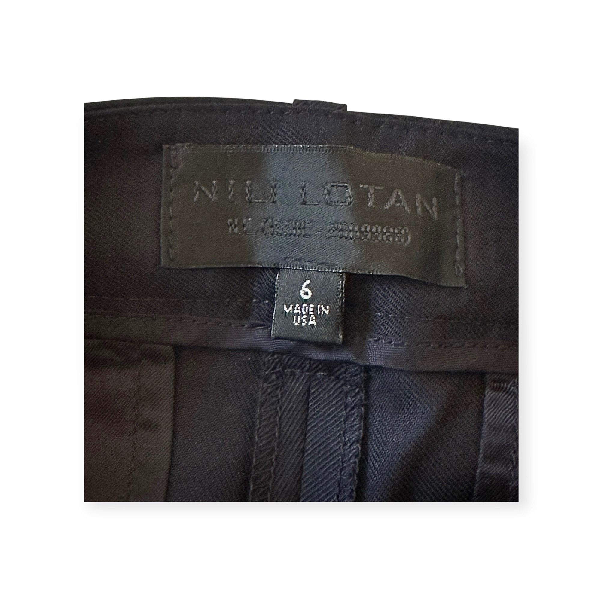 Nili Lotan NILI LOTAN Colmar Wool-blend Twill Slim-leg Pants In Midnigh Size 28" / US 6 / IT 42 - 13 Thumbnail