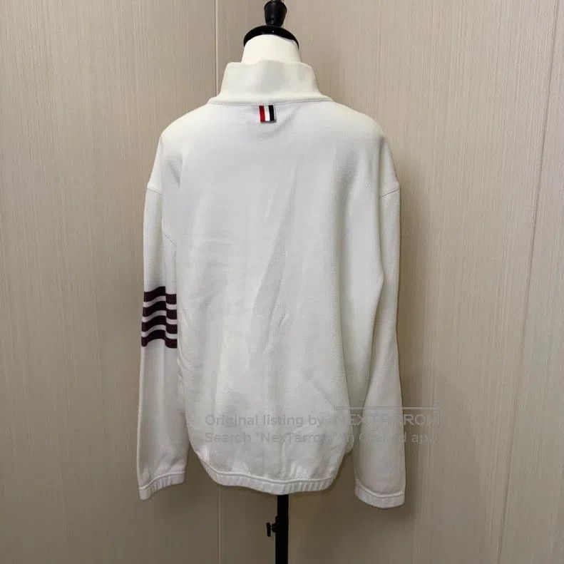 Thom Browne Thom Browne White Half-Zip Hoodie Size US XL / EU 56 / 4 - 2 Thumbnail