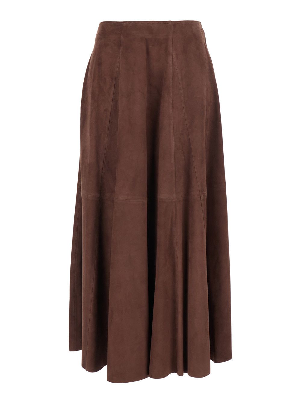 ARMA 'Eleni' Brown Skirt with Hidden Closure at the Back in Suede for Women Size 28" / US 6 / IT 42 - 1 Thumbnail